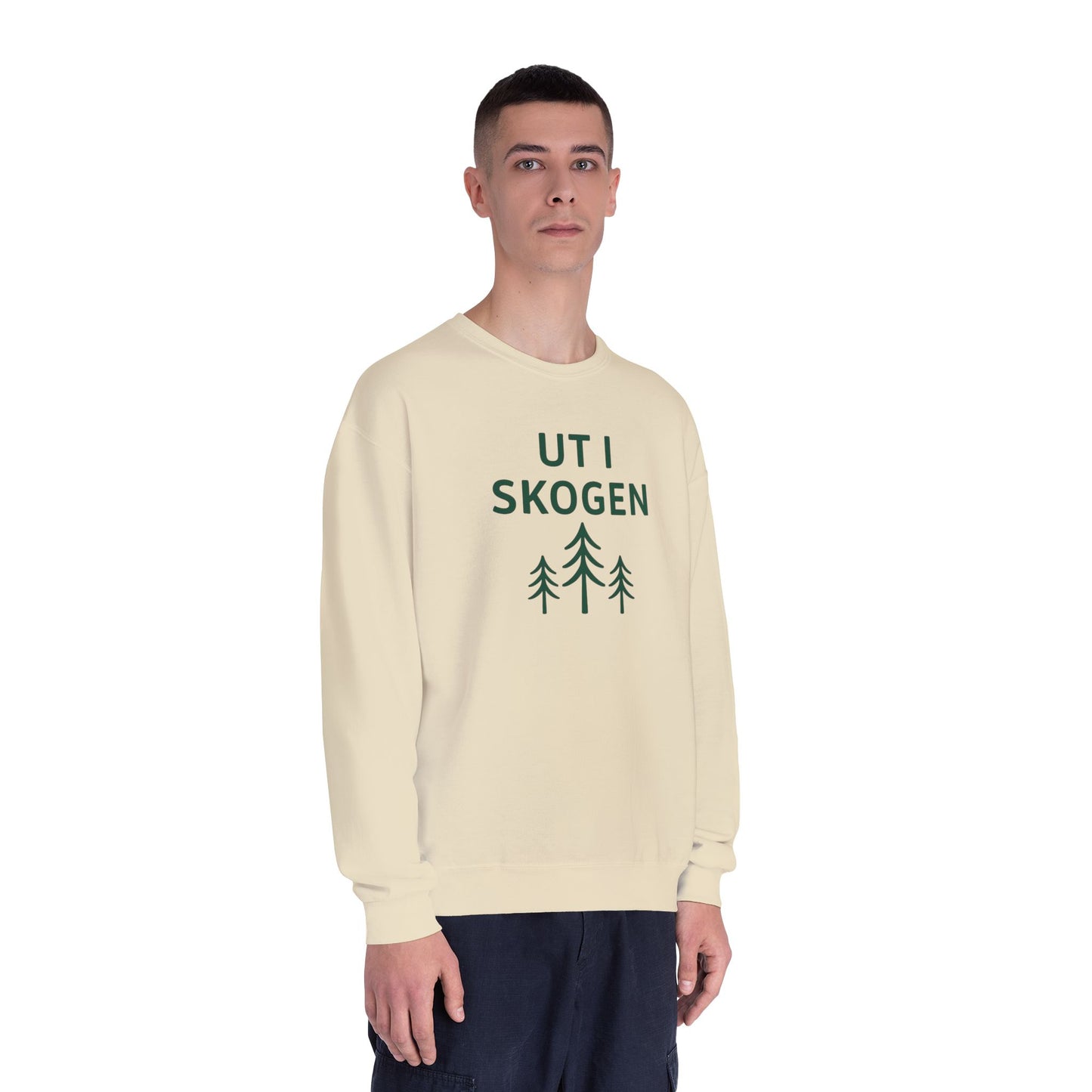 Cozy Unisex Sweatshirt - 'Ut I Skogen' Forest Tee, Nature Lover Gift, Hiking Apparel, Eco-Friendly Clothing, Outdoor Adventure Wear
