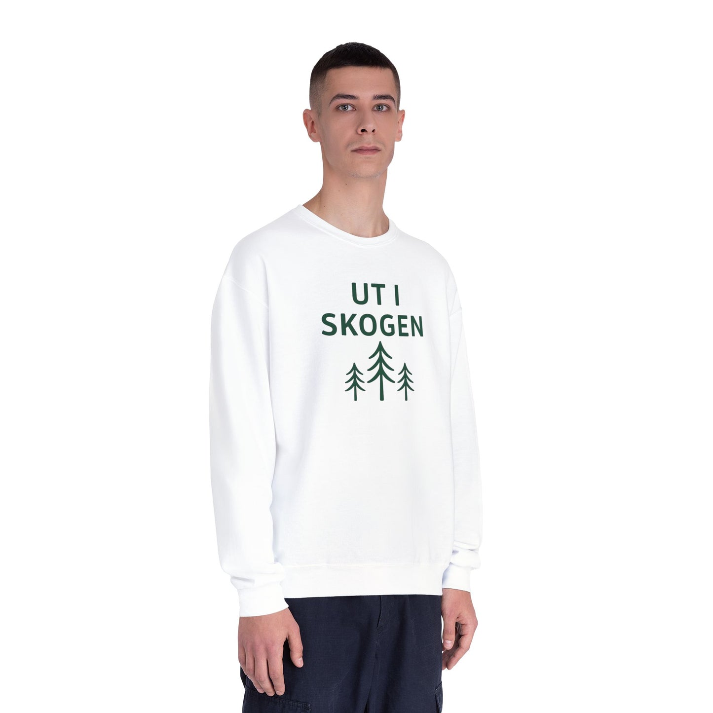 Cozy Unisex Sweatshirt - 'Ut I Skogen' Forest Tee, Nature Lover Gift, Hiking Apparel, Eco-Friendly Clothing, Outdoor Adventure Wear