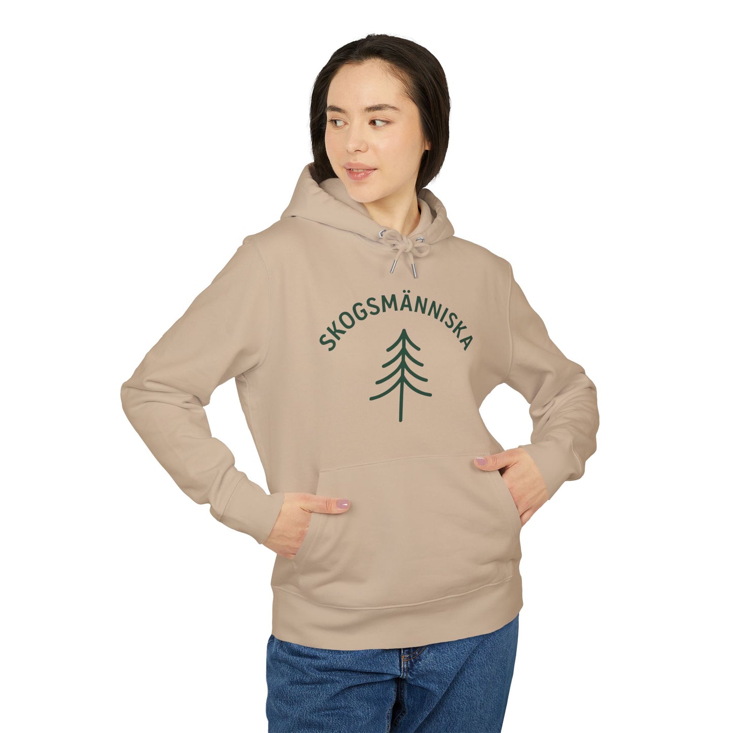 Skogsmänniska Nature-Inspired Hoodie, Cozy Sweatshirt for Outdoor Lovers, Perfect for Camping, Hiking, Gifts for Adventurers, Unisex Hoodie