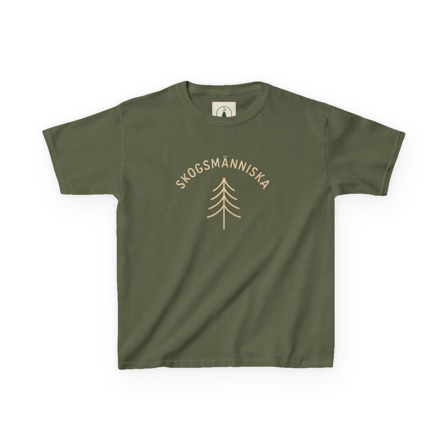 Skogsman Kids Tee - Nature-Inspired Heavy Cotton T-Shirt for Adventurous Young Explorers