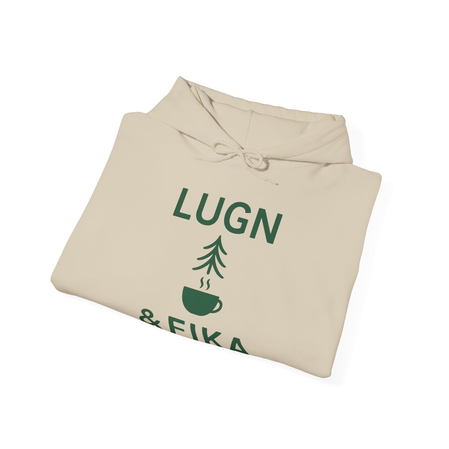 Cozy Coffee Lover's Sweatshirt - Lugn & Fika Inspired, Unisex Hoodie, Gift for Coffee Enthusiasts, Perfect for Relaxing Days, Ideal for