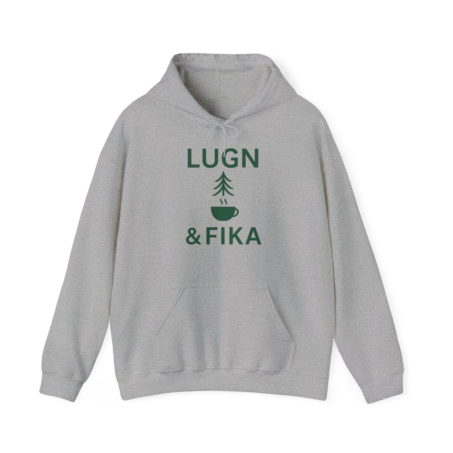 Cozy Coffee Lover's Sweatshirt - Lugn & Fika Inspired, Unisex Hoodie, Gift for Coffee Enthusiasts, Perfect for Relaxing Days, Ideal for