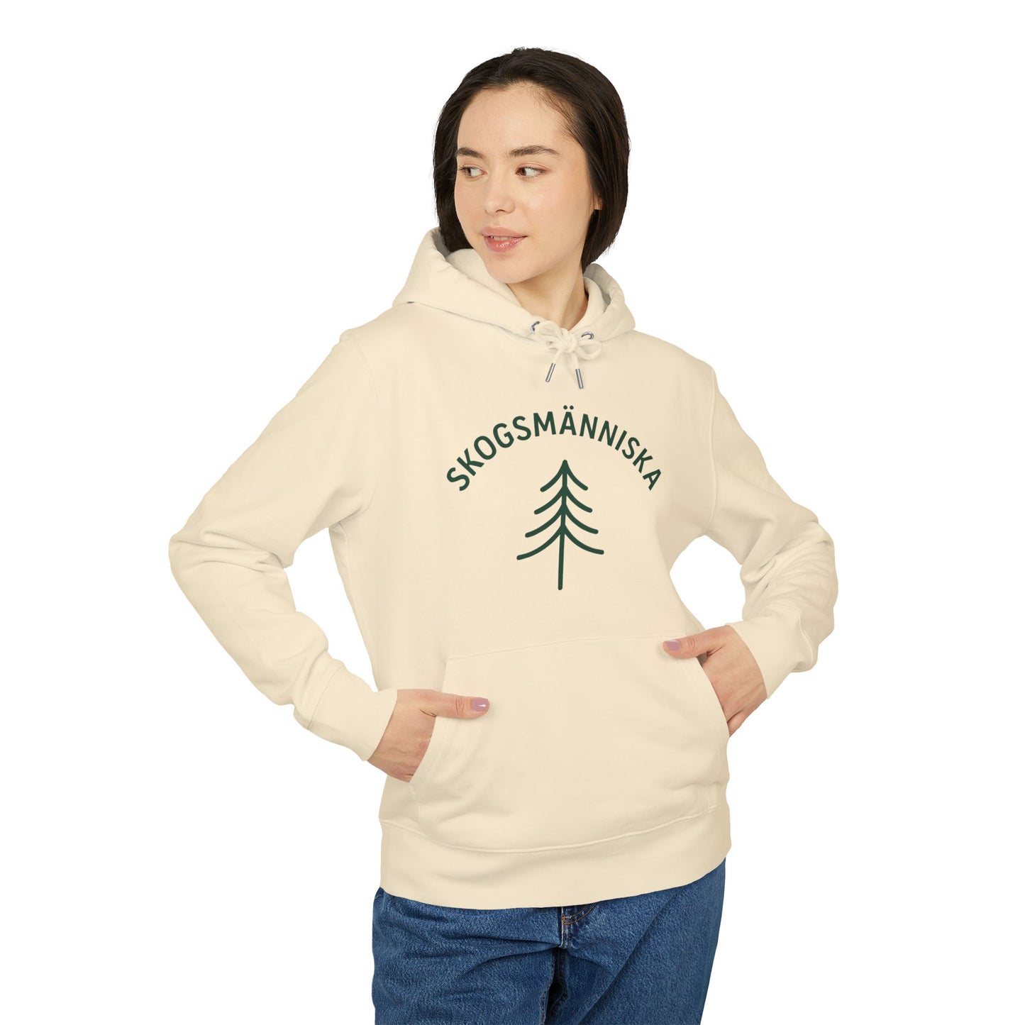 Skogsmänniska Nature-Inspired Hoodie, Cozy Sweatshirt for Outdoor Lovers, Perfect for Camping, Hiking, Gifts for Adventurers, Unisex Hoodie